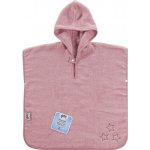 BIO bavlněné froté pončo XKKO Organic Baby Pink Stars – Zboží Dáma