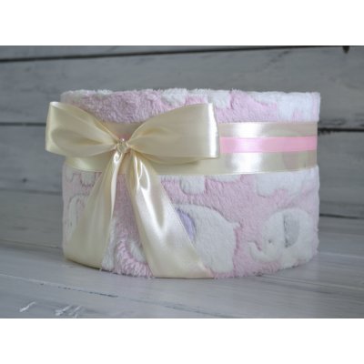 dortNEdort Plenkový dort s různými vzory dek Sloníci růžová deka – Zboží Dáma