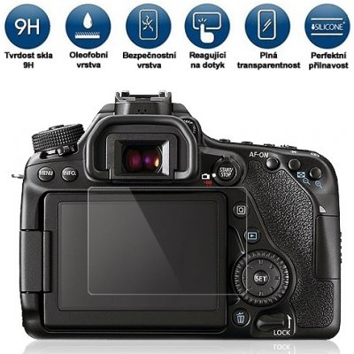 Tempered Glass ochranné tvrzené sklo pro Canon EOS 800D/760D/750D/700D/650D/77D/7D Mark II (66,5 × 45,5 mm) – Sleviste.cz