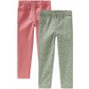 Kojenecké kalhoty a kraťasy Lupilu Dívčí tregíny 2 kusy zelená světle růžová