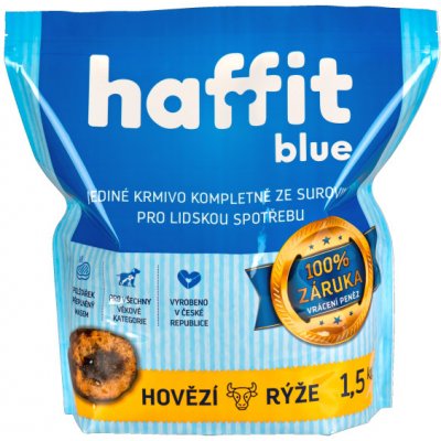 HAFFIT BLUE hovězí s rýží 1,5 kg – Zbozi.Blesk.cz
