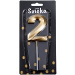 Wiky Párty svíčka číslo 2 zlatá – Sleviste.cz