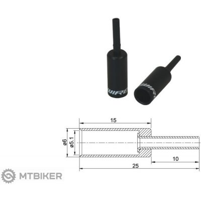 Jagwire BOT060BJ koncovka bowdenu s ochranou, Al, 5mm, černá – Zboží Mobilmania