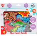 Teddies puzzl vkládačka deskové dinosauři 20x14cm v krabičce 24x21x2cm – Sleviste.cz