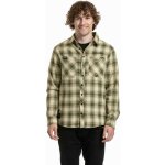 Meatfly pánská bavlněná košile Kurt zelená/béžová – Sleviste.cz