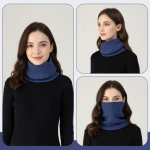 Pletený nákrčník s fleecovou podšívkou Kono modrý – Sleviste.cz