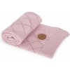 Dětská deka Ceba Pletená deka v dárkovém balíčku Rýžový Růžová