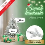 Springos CT0222 LUX ZASNĚŽENÝ SMRK 120 CM – Hledejceny.cz