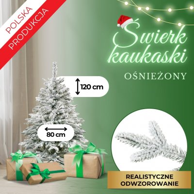 Springos CT0222 LUX ZASNĚŽENÝ SMRK 120 CM – Hledejceny.cz