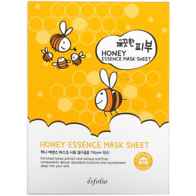 Esfolio Pure Skin Honey Essence Mask Sheet Textilní maska s medem 25 ml – Zboží Dáma