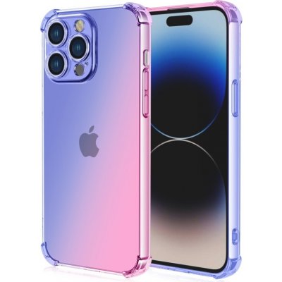 TopQ iPhone 14 Pro Shock duhový modro-růžový – Zboží Mobilmania