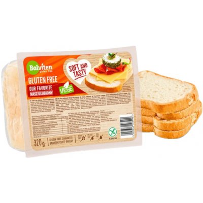 BALVITEN Chléb bílý, oblíbený FAVORITTE, bez lepku 320 g – Sleviste.cz