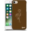 Pouzdro a kryt na mobilní telefon Apple Pouzdro Picasee silikonové Apple iPhone 8 - Brown flowers čiré