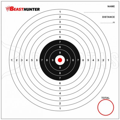 Terče Beast Hunter 17x17 - 100 ks – Zboží Dáma