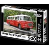 Puzzle RETRO-AUTA BUS č. 6 Škoda 706 RTO MTZ 1970 500 dílků