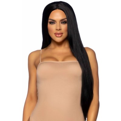 Leg Avenue Long Straight Center Part Wig Black – Zboží Mobilmania