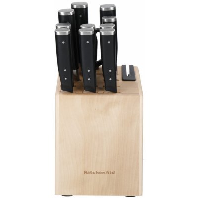 KitchenAid Gourmet březový blok s noži 12 ks, KAG12STSNBXOBQ – Zboží Dáma