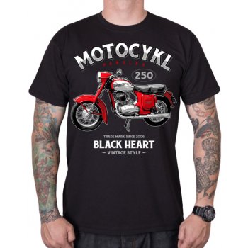 Black Heart Motocykl Panelka černá