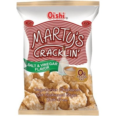 Oishi Chipsy s příchutí octa a soli, Marty's Cracklin' 90 g – Sleviste.cz