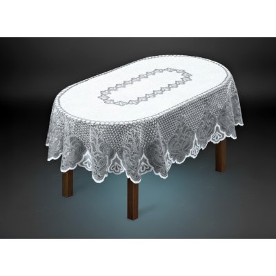 MyBestHome Žakárový ubrus Cveta oválný šedá 160x120 cm – Zboží Dáma