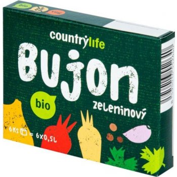 Country Life Bio Bujon zeleninový kostky 66 g