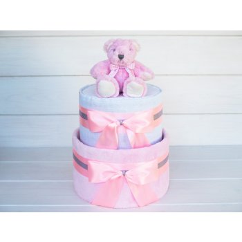 PASTELL Decor Plenkový dort dvoupatrový pro holčičku medvídek