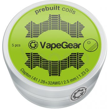 VapeGear předmotané spirálky Clapton A1 1.23ohm