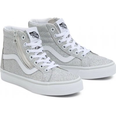 Vans Sk8-hi Reissue Side Zip Glitter Silver/true White