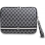 DKNY PU Leather Checkered Pattern and Stripe Obal na Notebook 13/14" Black, DKCS14PVSHLK – Zboží Mobilmania