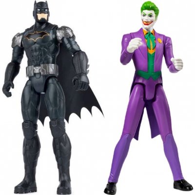 Spin Master DC Batman v černém brnění se stříbrnými prvky 28 cm + Joker 28 cm – Zbozi.Blesk.cz