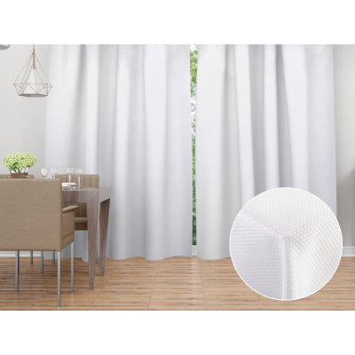 Biante Dekorační závěs Monako PM-126 Drobný nopkový vzor bílý - šířka 270 cm 270x230 cm – Zboží Dáma