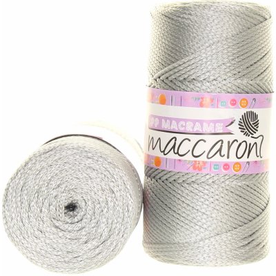 Maccaroni PP Macrame 2 mm světle šedá 48