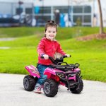 Homcom dětská elektrická čtyřkolka Mini růžová – Zboží Mobilmania