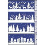 Anděl Přerov Okenní fólie zimní zvířata les a hory s glitry 60 x 22,5 cm – Hledejceny.cz
