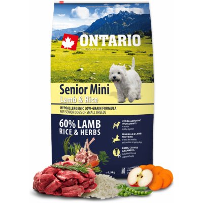Ontario Senior Mini Lamb & Rice 6,5 kg – Zboží Mobilmania