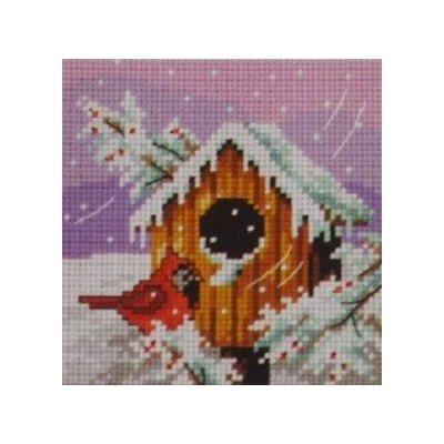 Předloha vyšívací Budka zima 15x15cm – Zboží Mobilmania