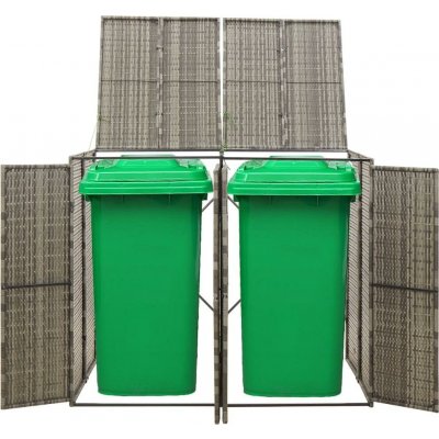 VidaXL Polyratanový 140 x 80 x 117 cm šedý – Hledejceny.cz