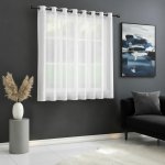Dekorační krátká záclona s kroužky EDEN bílá 300x160 cm MyBestHome – Hledejceny.cz