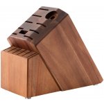 Stojánek na 14 nožů, ocílku a nůžky - akácie XinZuo – Zboží Dáma