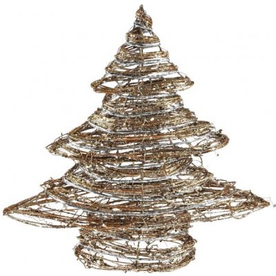 MFP Paper 8885931 stromeček ratan zlatý vánoční 30cm R3835 – Hledejceny.cz
