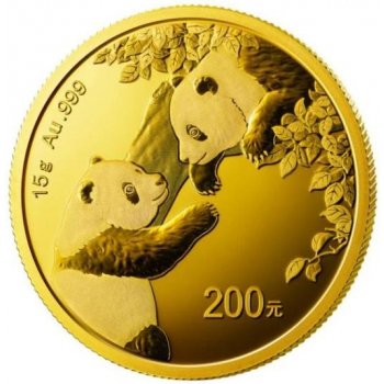 China Mint / Shanghai Mint Zlatá mince 200 Yuan China Panda 15 g