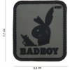 Nášivka 101 Inc. Company Nášivka na suchý zip Badboy (plast 3D) - grey (101 INC)