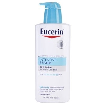 Eucerin Intensive Repair výživné tělové mléko pro velmi suchou pokožku (Triple Acting Formula Intensively Moisturizes, Gently Exfoliates & Repairs Very Dry Skin) 500 ml