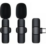 Externí mikrofon 2v1 pro mobilní telefon, typ C, barva černá – Zboží Živě