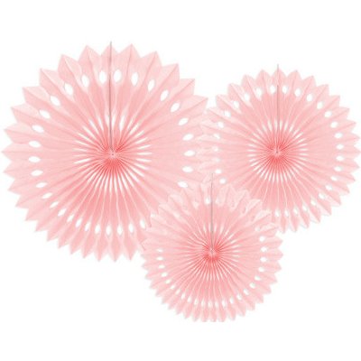 Party Deco Dekorační rozety růžové 20 až 30 cm – Zboží Mobilmania