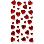 Galeria Papieru Samolepicí dekorační srdíčka - mix velikostí, červené, 35 ks – Sleviste.cz