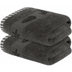 Livarno home Ručník 50 x 100 cm 2 ks šedá – Zboží Mobilmania