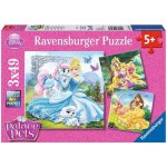 Ravensburger Disney princezny a jejich mazlíčci 3 x 49 dílků – Hledejceny.cz