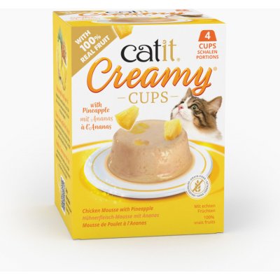 Catit Creamy Cups kuře s ananasem 4 x 25 g – Hledejceny.cz