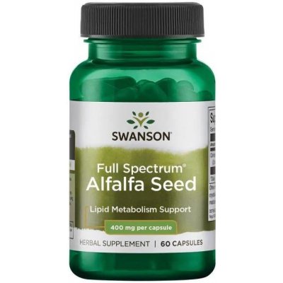 Swanson Alfalfa 400 mg 60 kapslí – Hledejceny.cz
